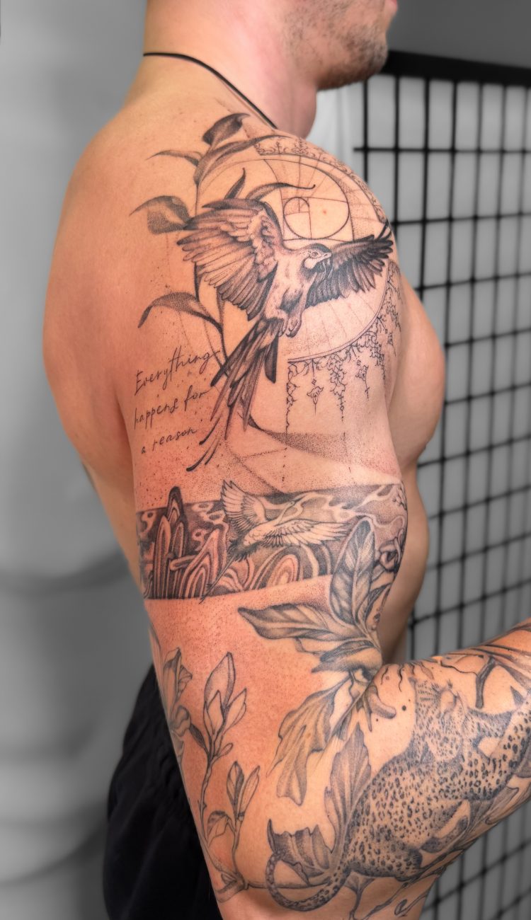 Großflächiges Rücken Tattoo Projekt gestochen in Berlin